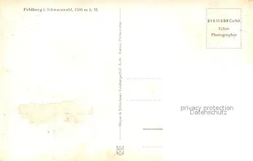 AK / Ansichtskarte Feldberg_Schwarzwald Feldbergerhof Feldberg Schwarzwald