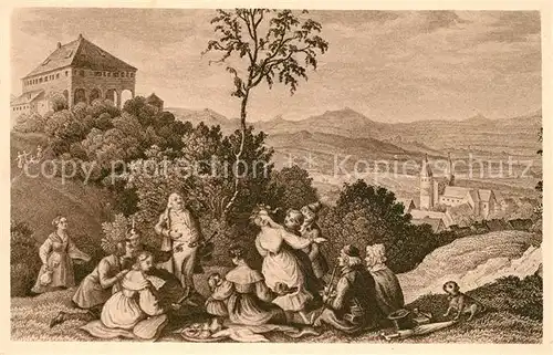 AK / Ansichtskarte Gernrode_Harz Stubenberg K?nstlerkarte L. Richter 1838 Gernrode Harz