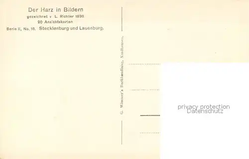 AK / Ansichtskarte Stecklenberg und Lauenburg K?nstlerkarte L. Richter 1838 Stecklenberg