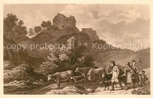 AK / Ansichtskarte Scharzfels_Harz K?nstlerkarte L. Richter 1838 