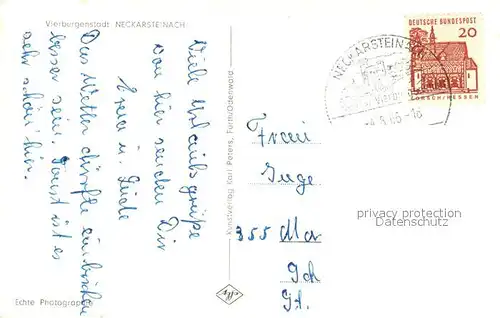 AK / Ansichtskarte Neckarsteinach Flusspartie Camping Vierburgenstadt Neckarsteinach