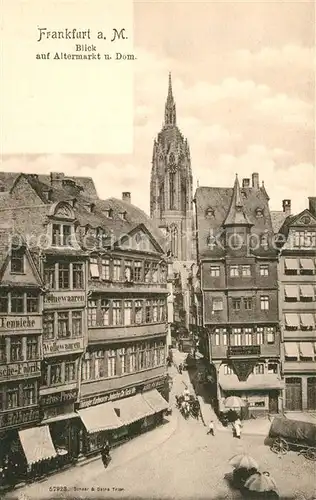 AK / Ansichtskarte Frankfurt_Main alter Markt mit Dom Frankfurt Main