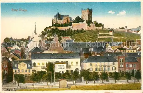 AK / Ansichtskarte Bingen_Rhein Burg Klopp Bingen Rhein