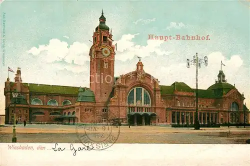 AK / Ansichtskarte Wiesbaden Hauptbahnhof Wiesbaden