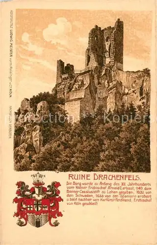 AK / Ansichtskarte Drachenfels Ruine Drachenfels