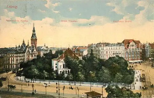 AK / Ansichtskarte Leipzig Kirche Theater Kaufhaus Br?hl Leipzig