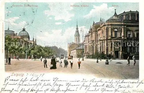 AK / Ansichtskarte Leipzig Reform. Kirche B?rse Gewerbeausstellung Leipzig