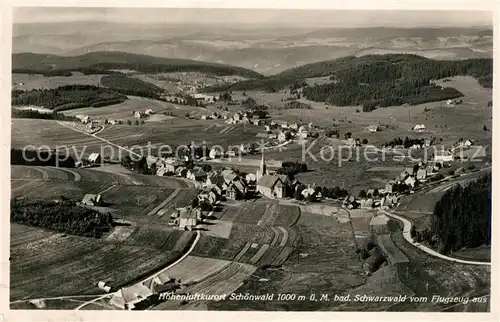 AK / Ansichtskarte Schoenwald_Schwarzwald Fliegeraufnahme Schoenwald Schwarzwald
