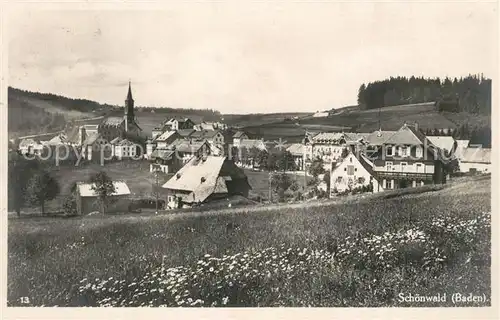 AK / Ansichtskarte Schoenwald_Schwarzwald Panorama Schoenwald Schwarzwald