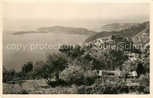 AK / Ansichtskarte Eze_Village Vue generale Cap Ferret et le Mont Boron Cote d Azur Eze_Village