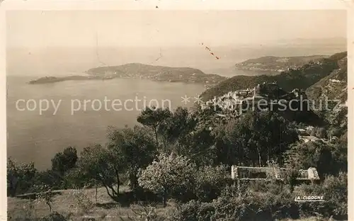 AK / Ansichtskarte Eze_Village Vue generale Cap Ferrat et Mont Boron Cote d Azur Eze_Village