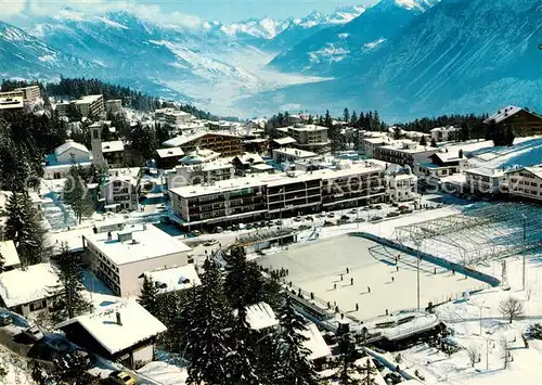 AK / Ansichtskarte Montana_Crans Vue generale de la station et de la vallee du Rhone Montana Crans