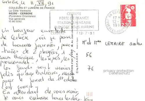 AK / Ansichtskarte Cerbere Vue generale aerienne Cerbere