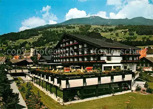 AK / Ansichtskarte Schruns_Vorarlberg Hotel Loewen mit Itonskopf Schruns Vorarlberg