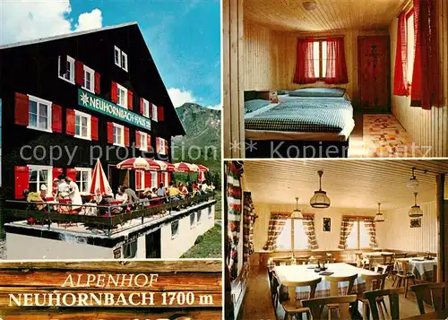 AK / Ansichtskarte Schoppernau_Vorarlberg Alpenhof Neuhornbach Haus Zimmer Gaststube Schoppernau Vorarlberg
