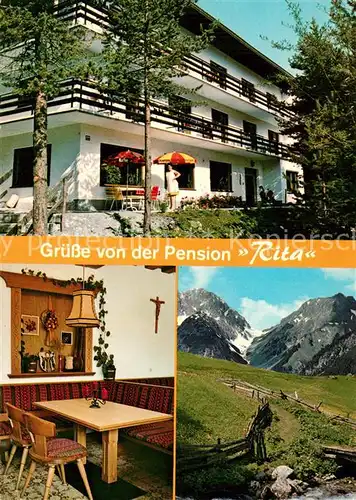 AK / Ansichtskarte Stanzach_Tirol Waldhof Pension Rita Gaststube Panorama Stanzach Tirol