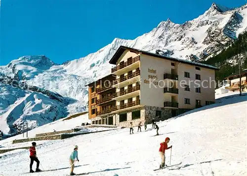 AK / Ansichtskarte Saas Fee Hotel garni des Alpes Saas Fee