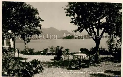 AK / Ansichtskarte Isola_Superiore Albergo Verbano Terrasse Isola_Superiore