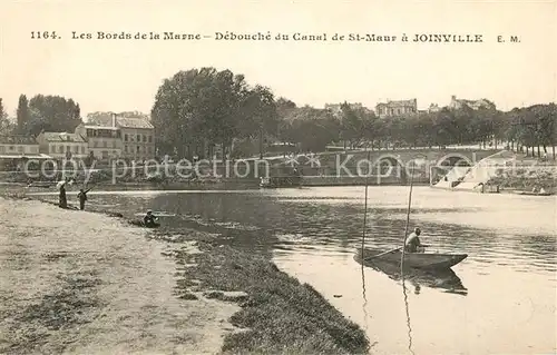 AK / Ansichtskarte Joinville_Haute Marne Les Bords de la Marne Debouche du Canal de Saint Maur Joinville_Haute Marne