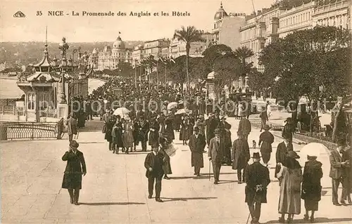 AK / Ansichtskarte Nice_Alpes_Maritimes La Promenade des Anglais et les Hotels Nice_Alpes_Maritimes