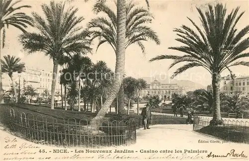 AK / Ansichtskarte Nice_Alpes_Maritimes Les Nouveaux Jardins Casino entre les Palmiers Nice_Alpes_Maritimes
