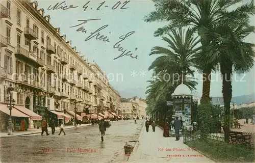 AK / Ansichtskarte Nice_Alpes_Maritimes Rue Massena des palmiers Cote d Azur Nice_Alpes_Maritimes