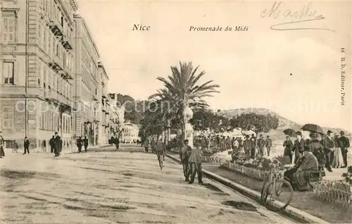 AK / Ansichtskarte Nice_Alpes_Maritimes Promenade du Midi Cote d Azur Nice_Alpes_Maritimes