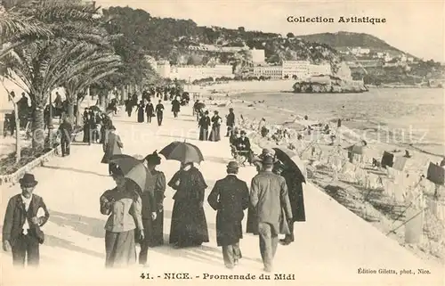 AK / Ansichtskarte Nice_Alpes_Maritimes Promenade du Midi Cote d Azur Nice_Alpes_Maritimes