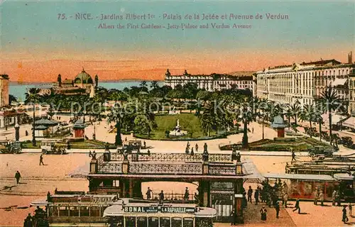 AK / Ansichtskarte Nice_Alpes_Maritimes Jardins Albert Ier Palais de la Jetee et Avenue de Verdun Cote d Azur Nice_Alpes_Maritimes