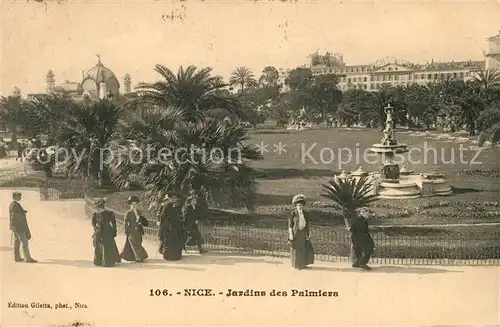 AK / Ansichtskarte Nice_Alpes_Maritimes Jardins des Palmiers Nice_Alpes_Maritimes