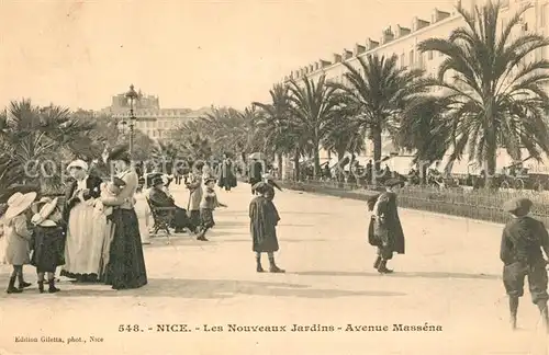 AK / Ansichtskarte Nice_Alpes_Maritimes Les Nouveaux Jardins Avenue Massena Nice_Alpes_Maritimes