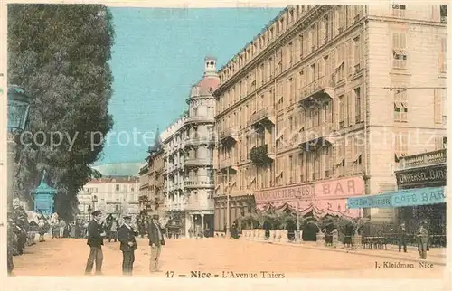 AK / Ansichtskarte Nice_Alpes_Maritimes Avenue Thiers Cote d Azur Nice_Alpes_Maritimes