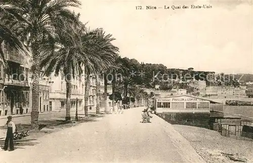 AK / Ansichtskarte Nice_Alpes_Maritimes Le Quai des Etats Unis Cote d Azur Nice_Alpes_Maritimes