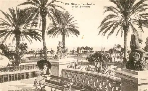 AK / Ansichtskarte Nice_Alpes_Maritimes Les Jardins et les Terrasses des palmiers Cote d Azur Nice_Alpes_Maritimes