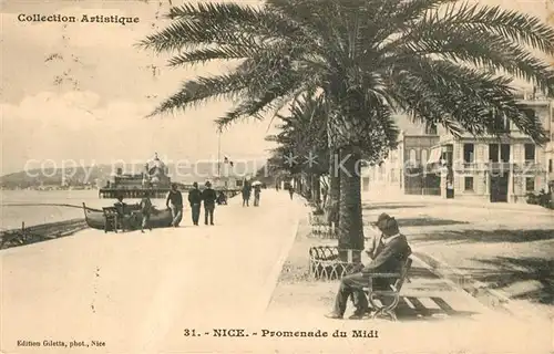 AK / Ansichtskarte Nice_Alpes_Maritimes Promenade du Midi Cote d Azur Nice_Alpes_Maritimes