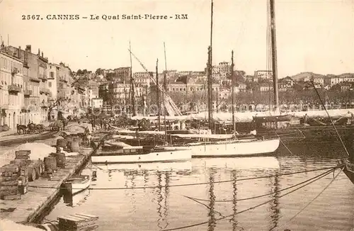 AK / Ansichtskarte Cannes_Alpes Maritimes Quai Saint Pierre Port Bateaux Cannes Alpes Maritimes