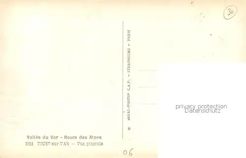 AK / Ansichtskarte Touet sur Var Vue generale Alpes Touet sur Var