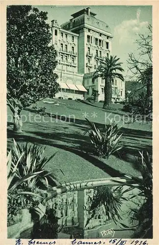AK / Ansichtskarte Cannes_Alpes Maritimes Gallia Palace le parc Cannes Alpes Maritimes