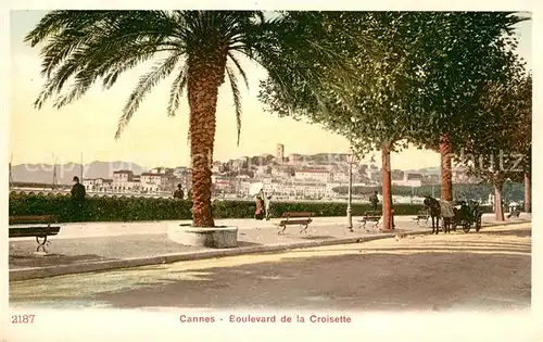 AK / Ansichtskarte Cannes_Alpes Maritimes Boulevard de la Croisette Cote d Azur Cannes Alpes Maritimes