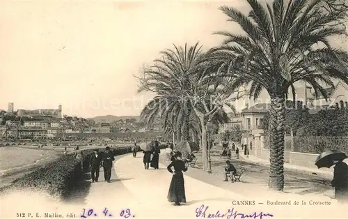 AK / Ansichtskarte Cannes_Alpes Maritimes Boulevard de la Croisette Cote d Azur Cannes Alpes Maritimes