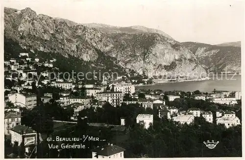 AK / Ansichtskarte Beaulieu sur Mer Vue generale Cote d Azur Beaulieu sur Mer