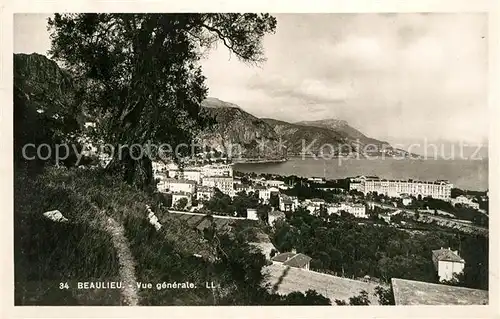 AK / Ansichtskarte Beaulieu sur Mer Panorama Cote d Azur Beaulieu sur Mer