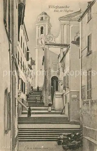 AK / Ansichtskarte Villefranche sur Mer Rue de l Eglise Villefranche sur Mer