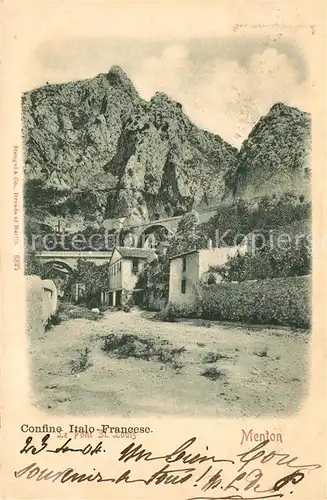 AK / Ansichtskarte Menton_Alpes_Maritimes Pont Saint Louis Menton_Alpes_Maritimes