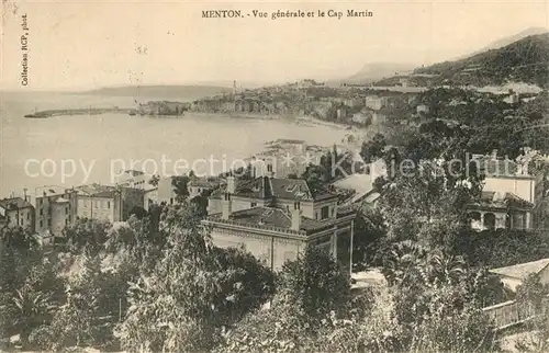 AK / Ansichtskarte Menton_Alpes_Maritimes Vue generale et Cap Martin Cote d Azur Menton_Alpes_Maritimes