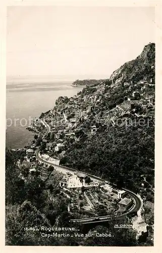 AK / Ansichtskarte Roquebrune_Menton Cap Martin vue sur Cabbe Cote d Azur Roquebrune Menton