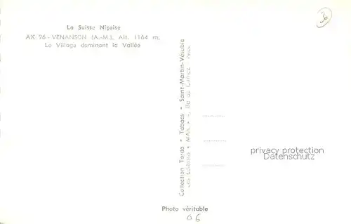 AK / Ansichtskarte Venanson Vue d ensemble du village dominant la Vallee Venanson