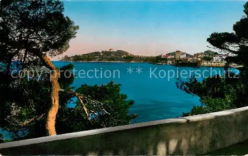 AK / Ansichtskarte Saint Jean Cap Ferrat Vue sur le port et pointe de Saint Hospice Saint Jean Cap Ferrat