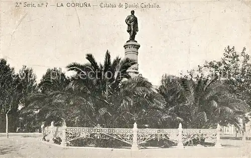 AK / Ansichtskarte La_Coruna Estatua de Daniel Carballo Monumento La_Coruna