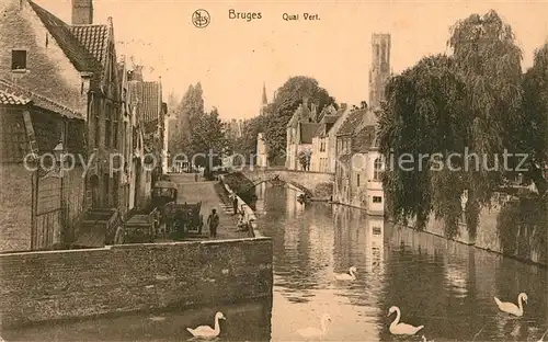 AK / Ansichtskarte Bruges_Flandre Quai Vert Bruges_Flandre